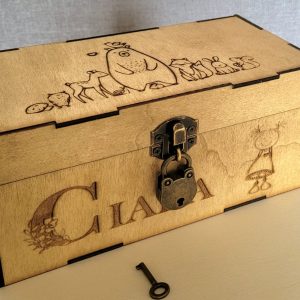 Personalised Engraved Memory Box with Padlock
