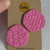 Cobble Statement Studs - Blush Pink