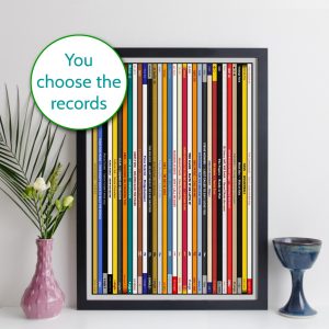elevencorners personalised record collection print
