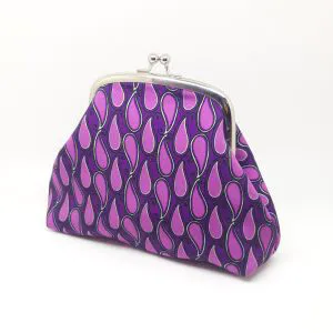 Purple Tear Drop Clutch Bag