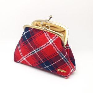 Red Check Clutch Bag