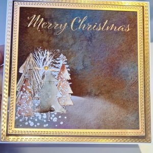 Merry Christmas in gold Handmade Card