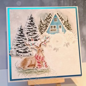 Christmas Handmade Card in Blue