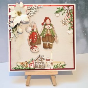 Merry Christmas Bunnies Handmade Card