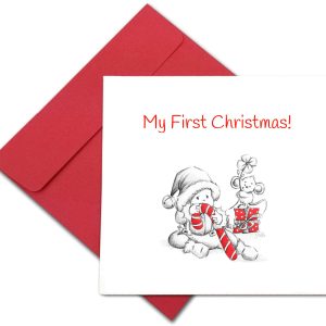 Baby’s First Christmas Card - Candy Cane