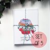 Cute illustrated Christmas cards pack of 5