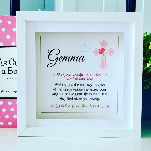 Personalised Confirmation / Communion Day Frame for Girl
