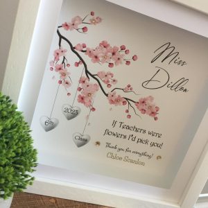 Teacher gift As Cute as a Button Personalised Framed Prints personalised