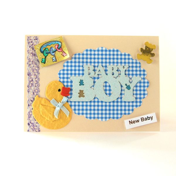 Unique handmade Baby Boy cards from Chris’s Cards