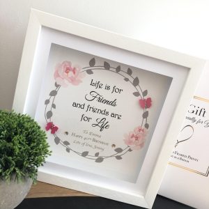 Gift for a friend As Cute as a Button Personalised Framed Prints